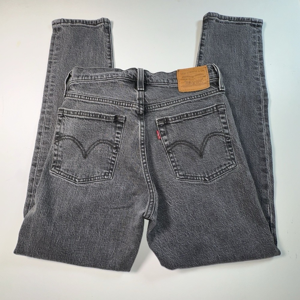 Levi's Wedgie Jeans High Rise Women's Size 25 Black‎ Light Wash Stretch Iconic